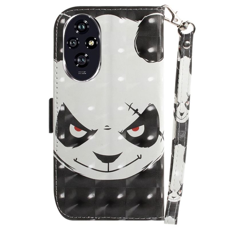 Puzdro Honor 200 Nahnevaná Panda S Popruhom