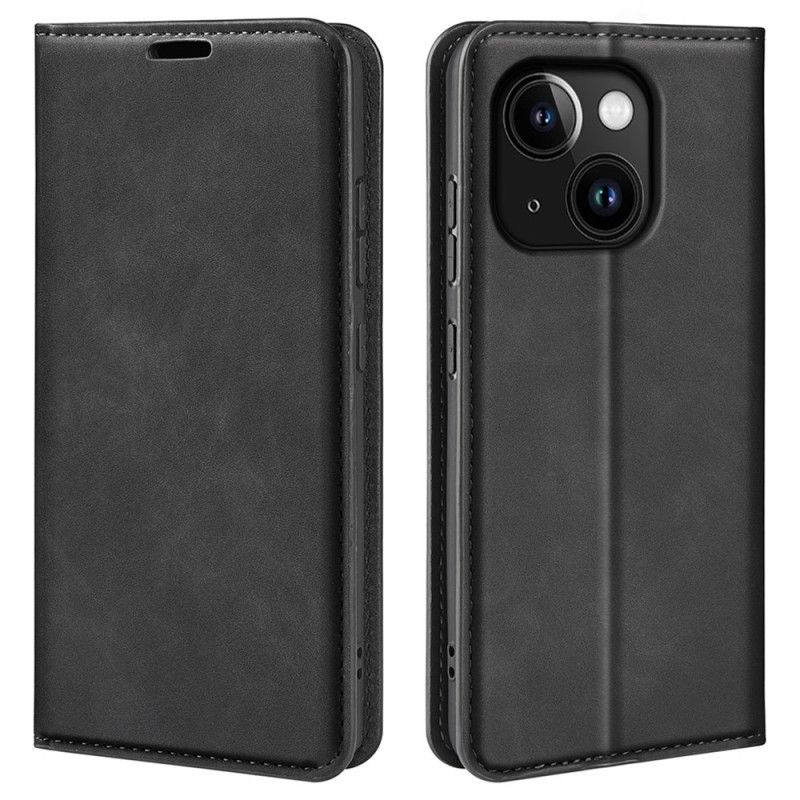 Flipové Puzdro iPhone 15 Plus Kožené Puzdro Klasika