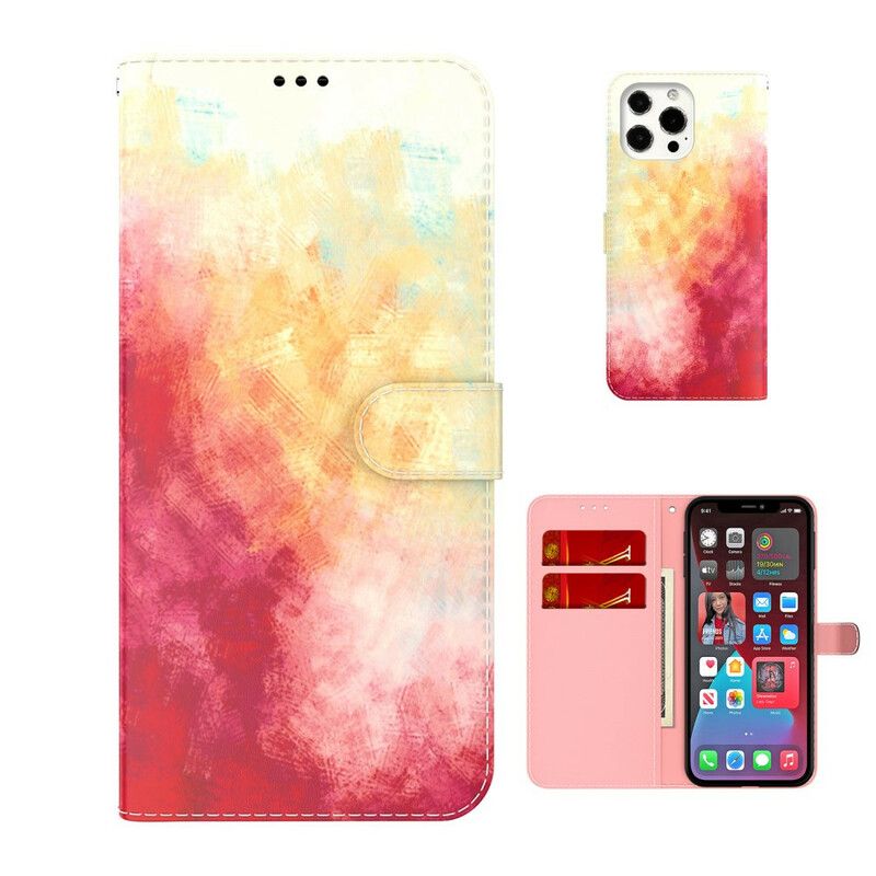 Flipové Puzdro iPhone 13 Pro Max Akvarel