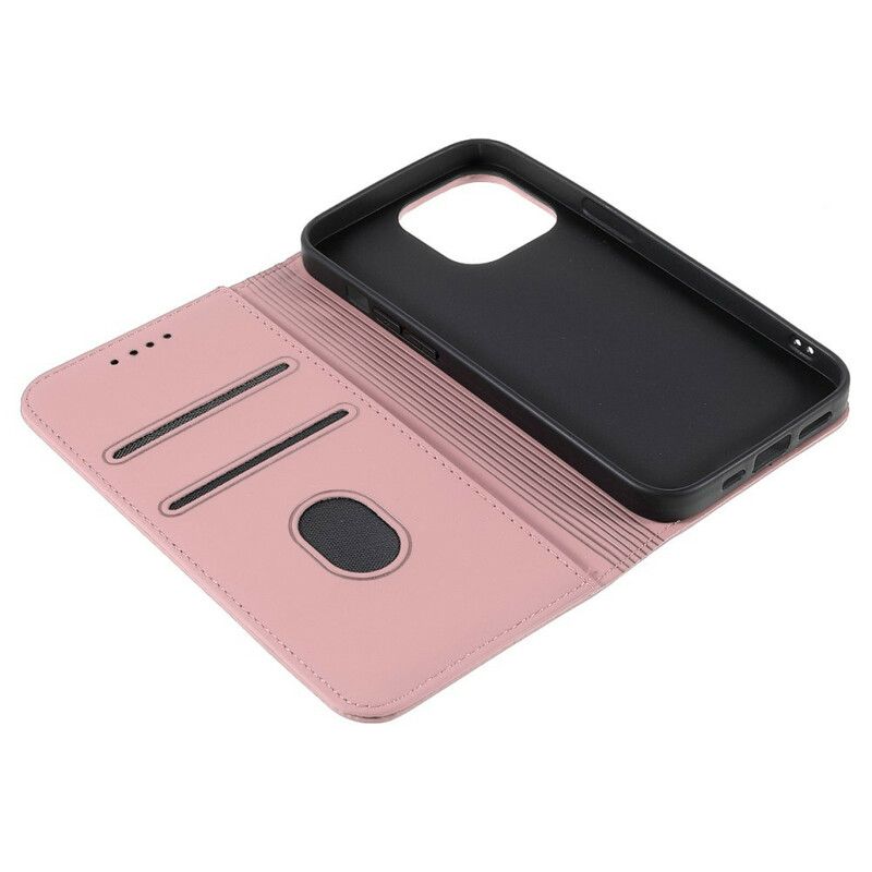 Flipové Puzdro iPhone 13 Pro Max Kožené Puzdro Stojan Na Karty