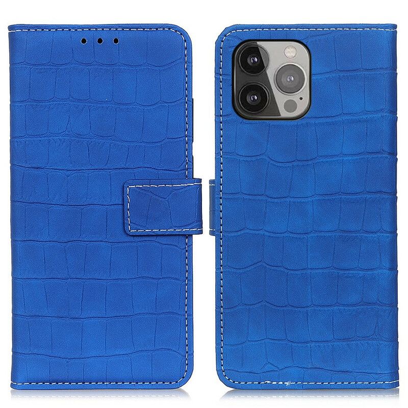 Kožené Puzdro iPhone 13 Pro Max Krokodília Sila