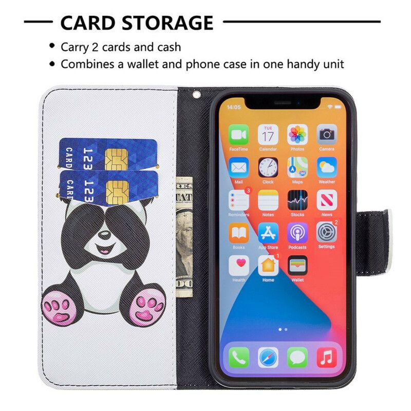 Kožené Puzdro iPhone 13 Pro Max Panda Zábava