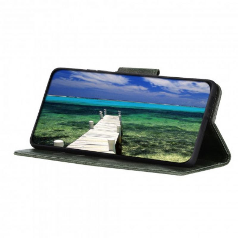 Flipové Puzdro Realme 8 / 8 Pro Obojstranná Spona S Koženým Efektom