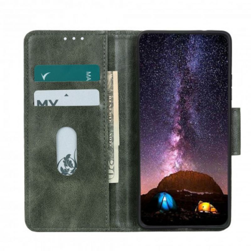 Flipové Puzdro Realme 8 / 8 Pro Obojstranná Spona S Koženým Efektom