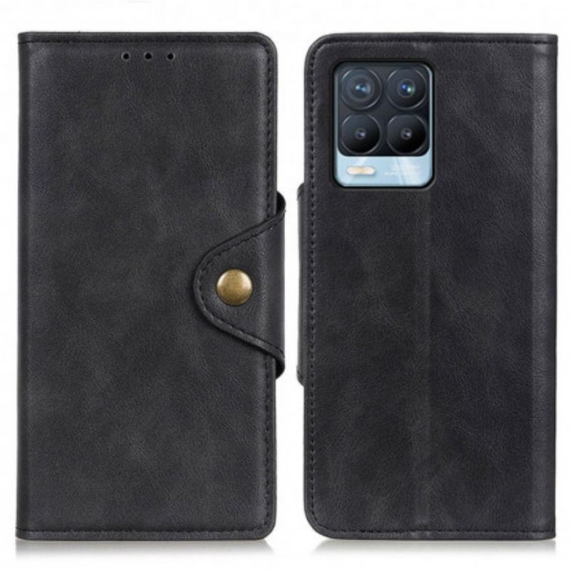 Flipové Puzdro Realme 8 / 8 Pro Ozdobný Gombík Z Umelej Kože
