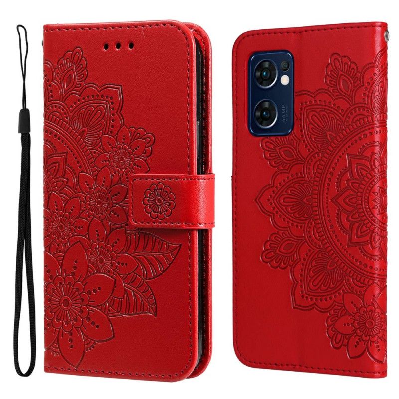 Flipové Puzdro Oppo Find X5 Lite Mandala So Šnúrkou