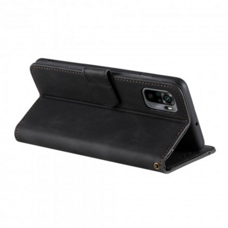 Flipové Puzdro Xiaomi Redmi Note 10 / 10S Dvojfarebné Nity Z Umelej Kože