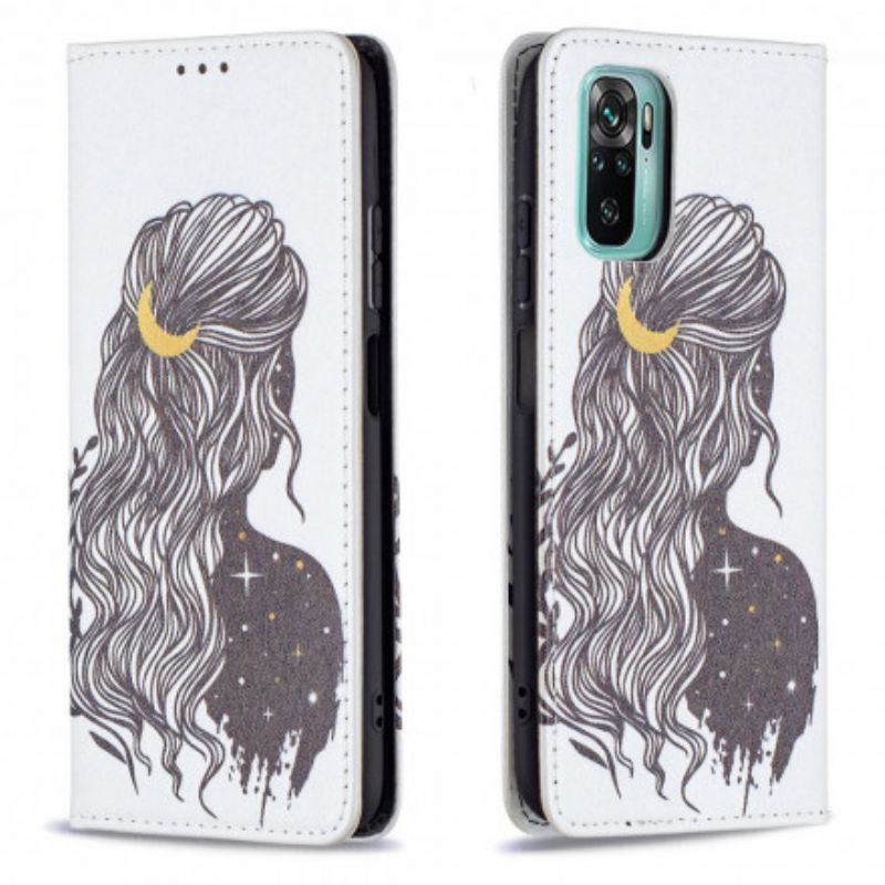 Flipové Puzdro Xiaomi Redmi Note 10 / 10S Kožené Puzdro Pekné Vlasy