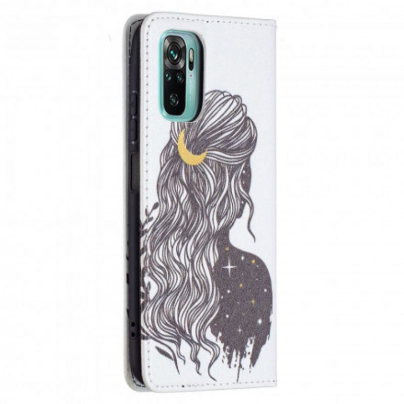 Flipové Puzdro Xiaomi Redmi Note 10 / 10S Kožené Puzdro Pekné Vlasy