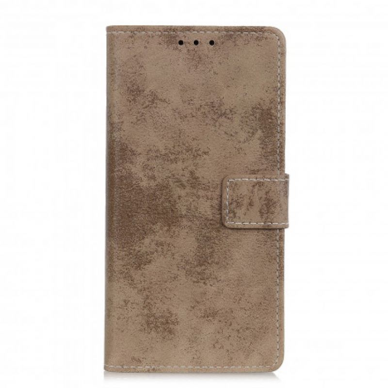 Flipové Puzdro Xiaomi Redmi Note 10 / 10S Vintage Kožený Efekt