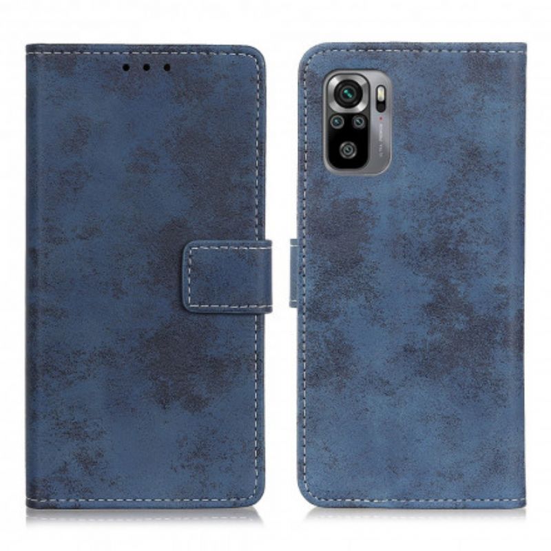 Flipové Puzdro Xiaomi Redmi Note 10 / 10S Vintage Kožený Efekt