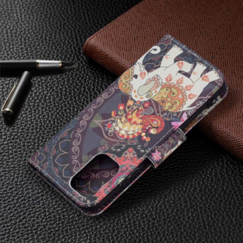 Kožené Puzdro Xiaomi Redmi Note 10 / 10S Indické Slony