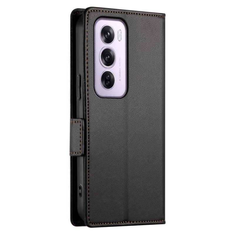Kožené Puzdro Oppo Reno 12 Pro 5g Klasický Kožený Efekt