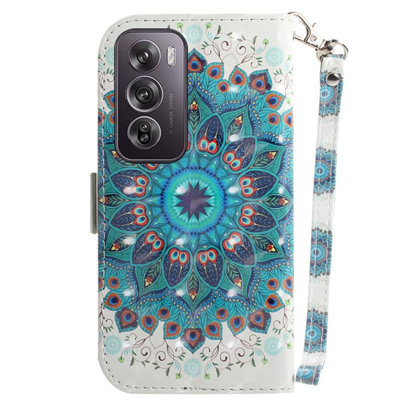 Puzdro Oppo Reno 12 Pro 5g Zelená Mandala S Remienkom