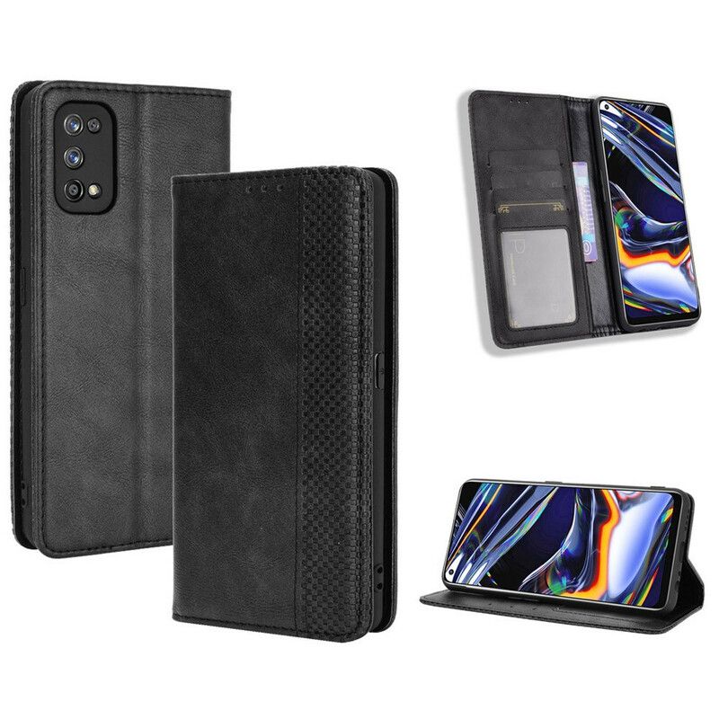 Flipové Puzdro Realme 7 Pro Kožené Puzdro Štylizovaný Efekt Vintage Kože