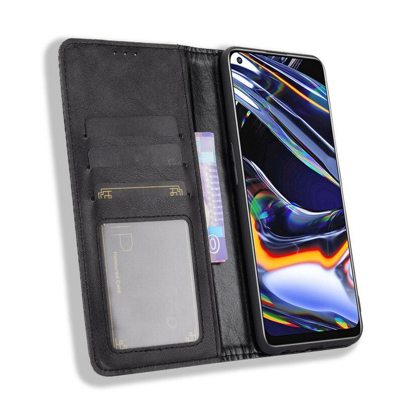 Flipové Puzdro Realme 7 Pro Kožené Puzdro Štylizovaný Efekt Vintage Kože