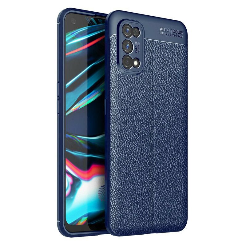 Kryt Realme 7 Pro Efekt Dvojitej Kože Litchi