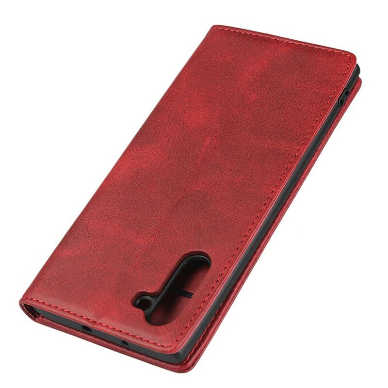 Flipové Puzdro Samsung Galaxy Note 10 Kožené Puzdro Čistá Elegancia