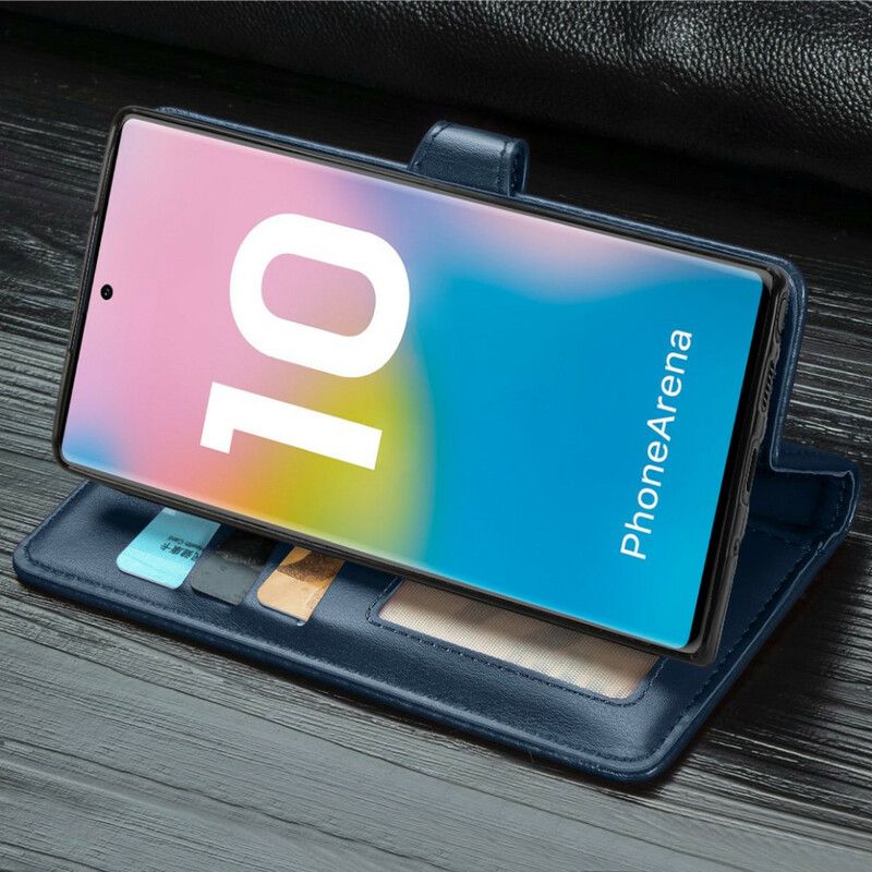 Kožené Puzdro Samsung Galaxy Note 10 Elegantný Remienok Z Umelej Kože