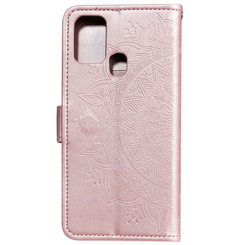 Peňaženkový Kryt Samsung Galaxy M31 Slnečná Mandala