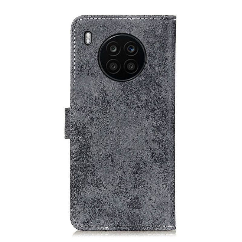 Flipové Puzdro Huawei Nova 8i Vintage Kožený Efekt