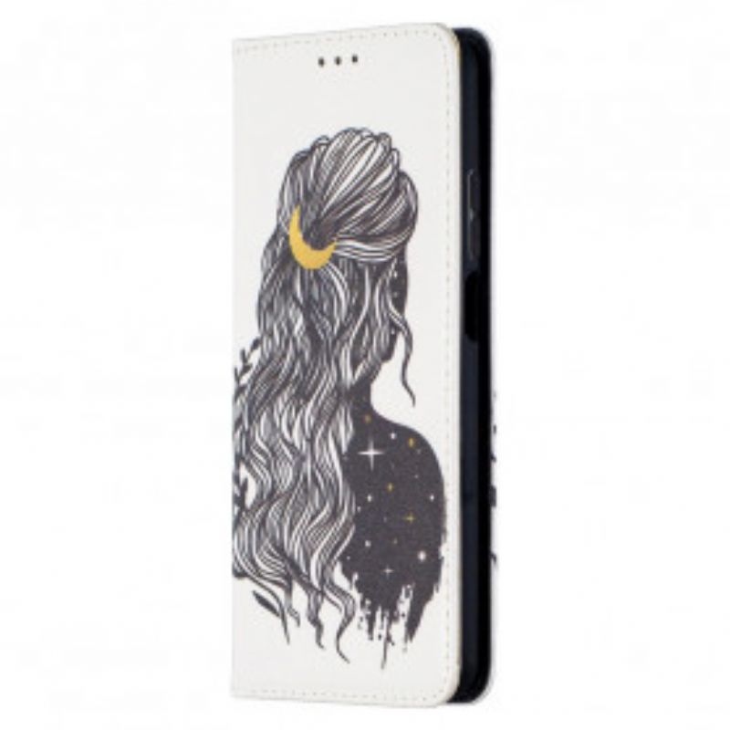 Flipové Puzdro Xiaomi Redmi Note 9 Pro 5G Kožené Puzdro Pekné Vlasy