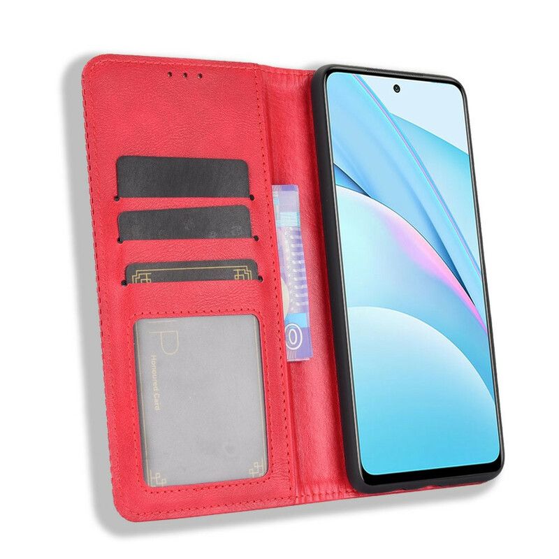 Flipové Puzdro Xiaomi Redmi Note 9 Pro 5G Kožené Puzdro Vintage Efekt