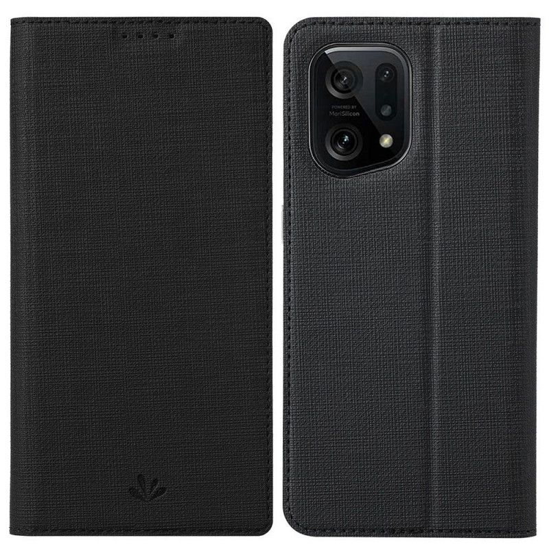 Flipové Puzdro Oppo Find X5 Kožené Puzdro Textúra Látky Vili