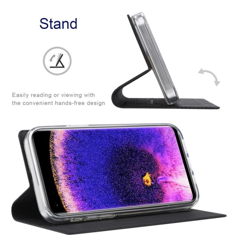 Flipové Puzdro Oppo Find X5 Kožené Puzdro Textúra Látky Vili