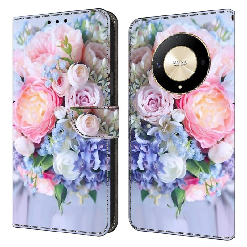 Puzdro Honor X9b / Magic 6 Lite Farebné Kvety