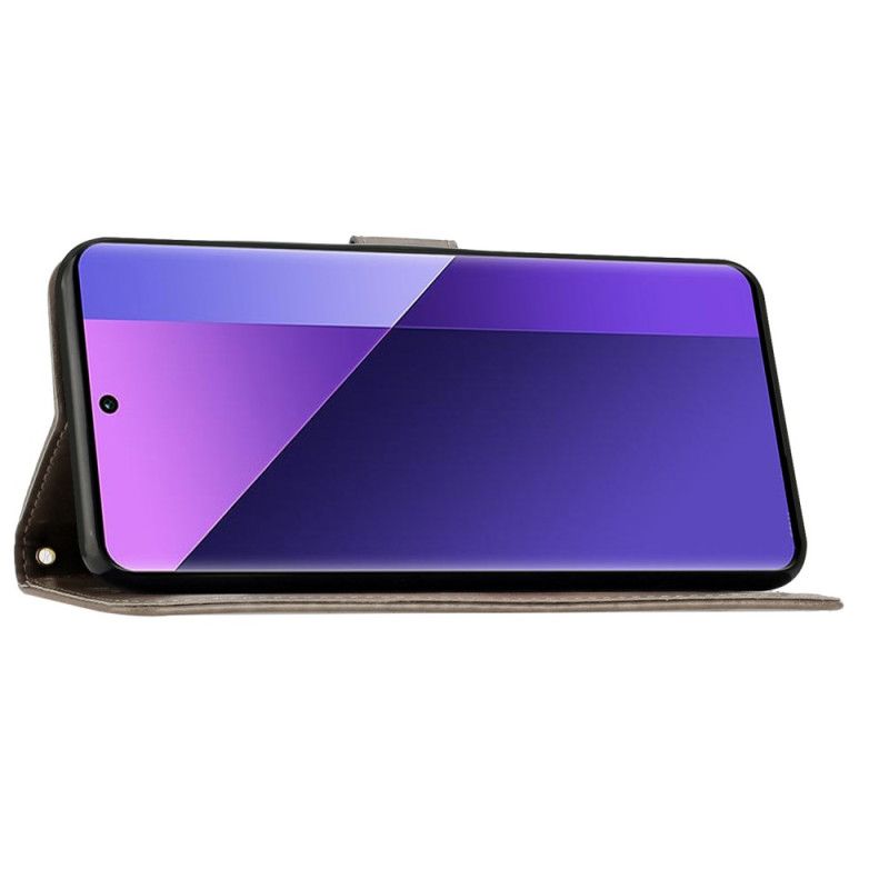 Puzdro Honor X9b / Magic 6 Lite Vzor Motýľov A Kvetov S Remienkom