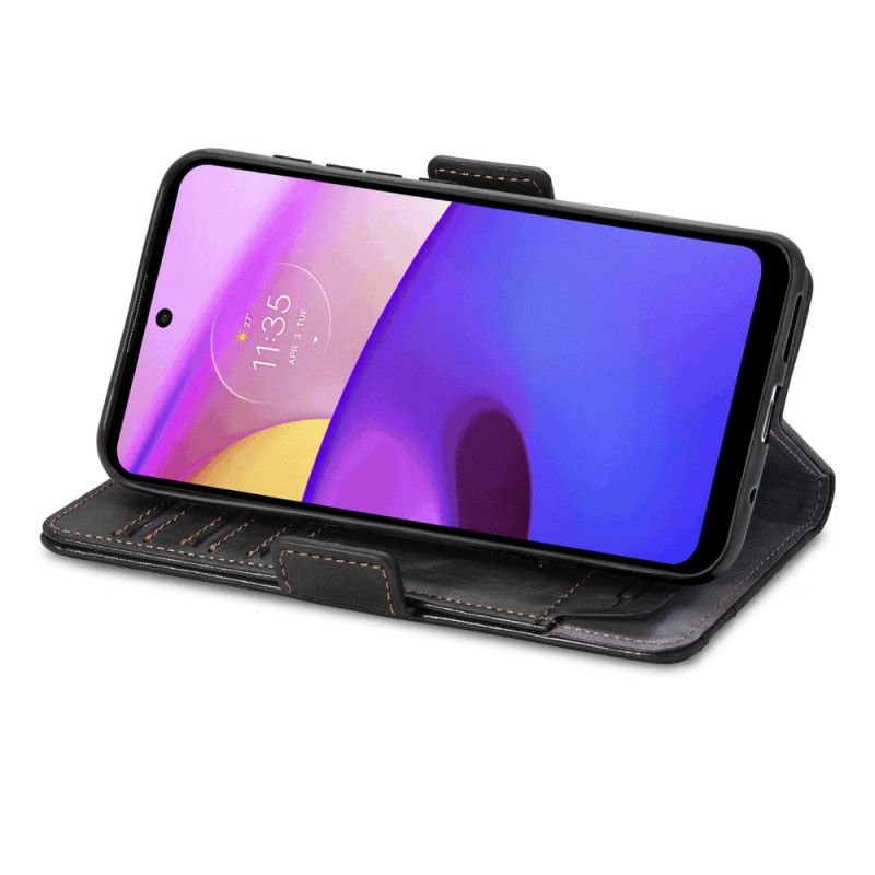 Flipové Puzdro Moto E40 / E30 / E20 Dvojfarebná Dvojitá Spona Caseneo