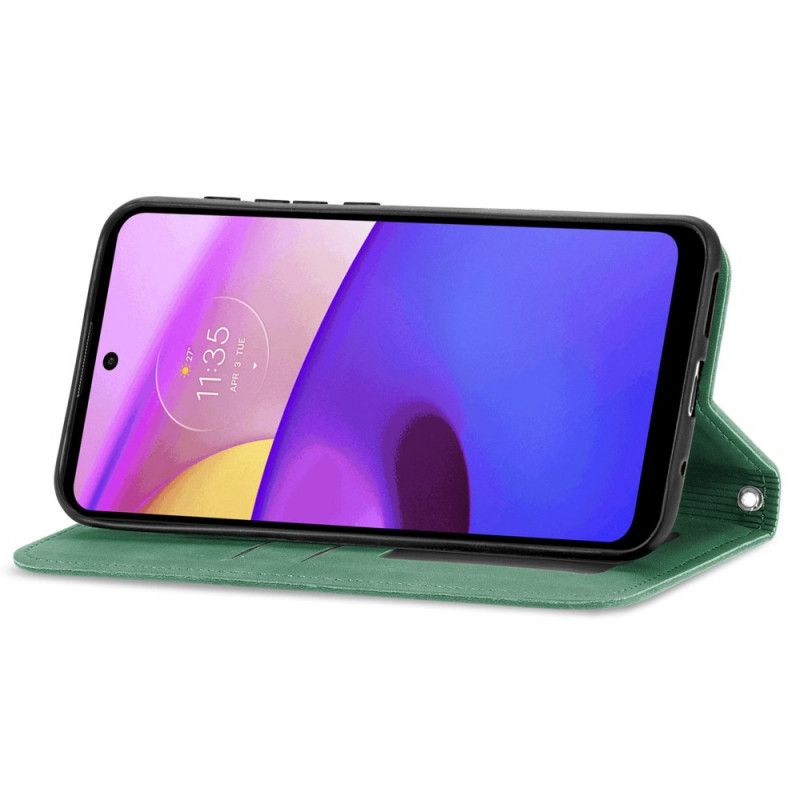 Flipové Puzdro Moto E40 / E30 / E20 Kožené Puzdro Dizajn Na Dotyk Pokožky