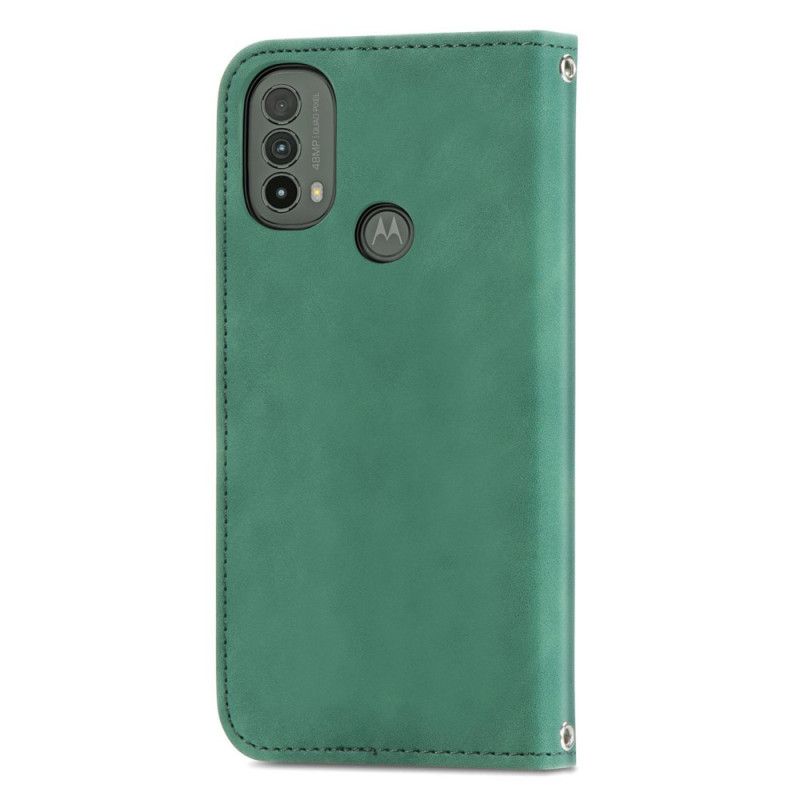 Flipové Puzdro Moto E40 / E30 / E20 Kožené Puzdro Dizajn Na Dotyk Pokožky