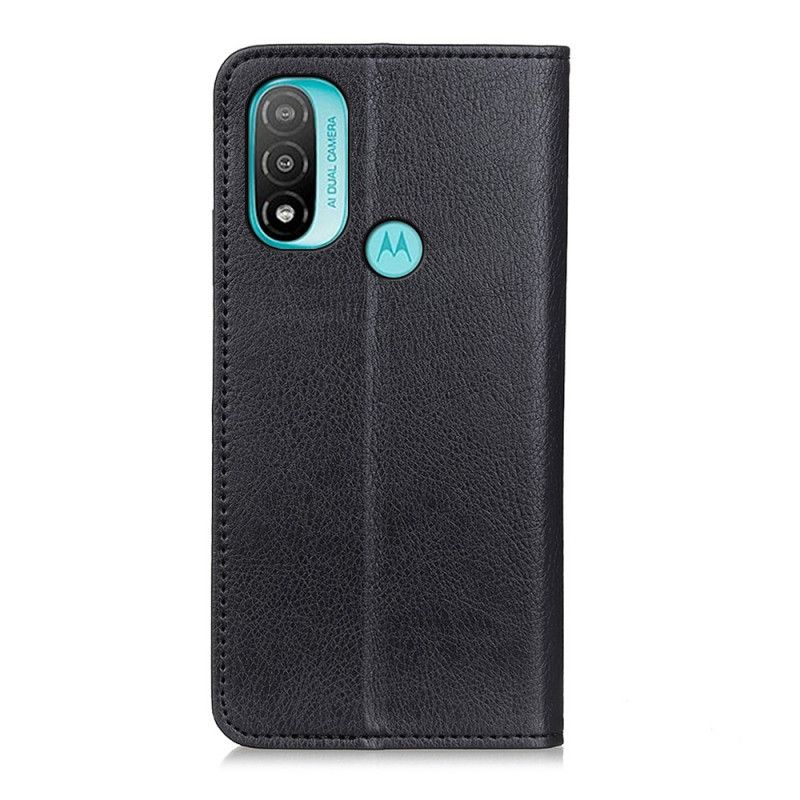 Flipové Puzdro Moto E40 / E30 / E20 Kožené Puzdro Štruktúrovaná Štiepaná Koža