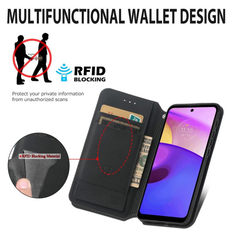 Flipové Puzdro Moto E40 / E30 / E20 Kožené Puzdro Umelecké Rfid