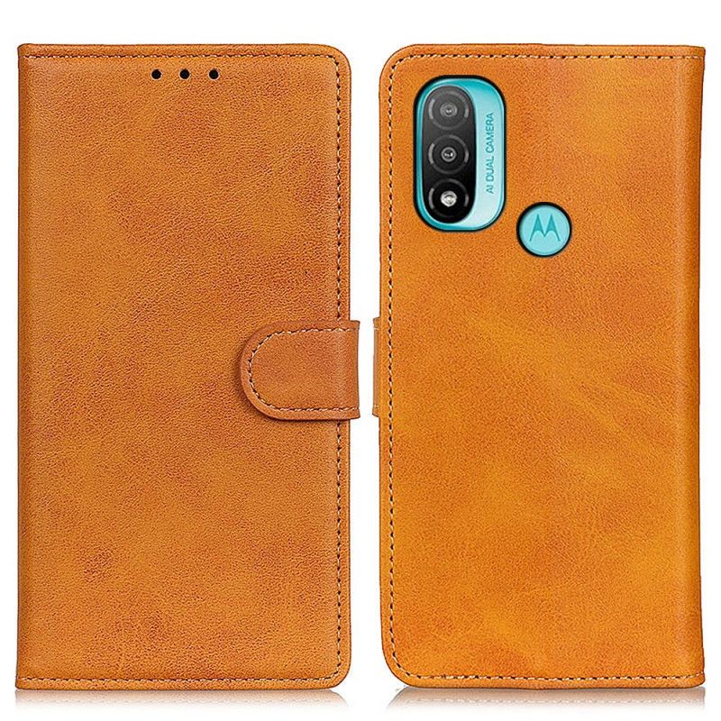 Kožené Puzdro Moto E40 / E30 / E20 Efekt Retro Matnej Kože