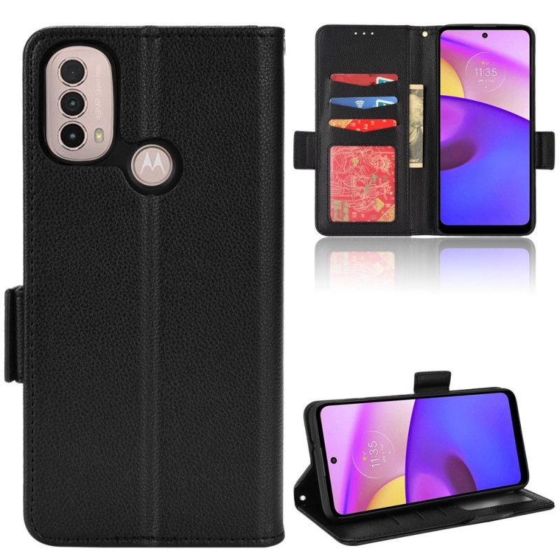 Kožené Puzdro Moto E40 / E30 / E20 Flipové Puzdro Klapka Double Nové Farby