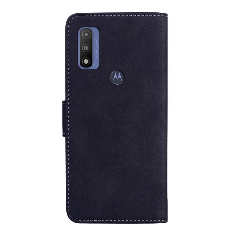 Kožené Puzdro Moto E40 / E30 / E20 Monochromatický Kožený Efekt