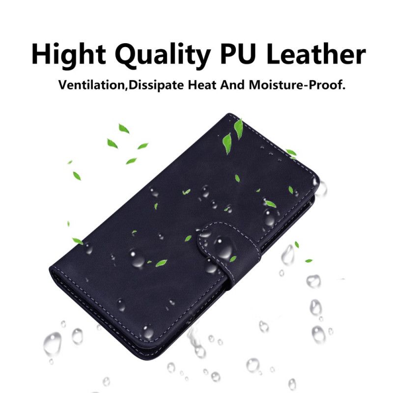 Kožené Puzdro Moto E40 / E30 / E20 Monochromatický Kožený Efekt