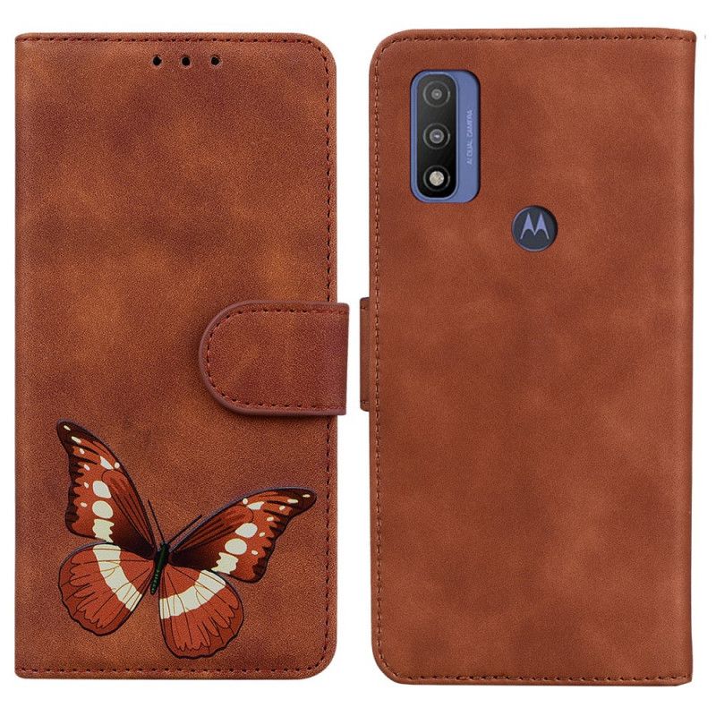 Kožené Puzdro Moto E40 / E30 / E20 Skin-touch Butterfly