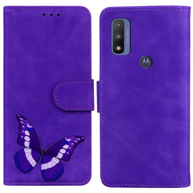 Kožené Puzdro Moto E40 / E30 / E20 Skin-touch Butterfly