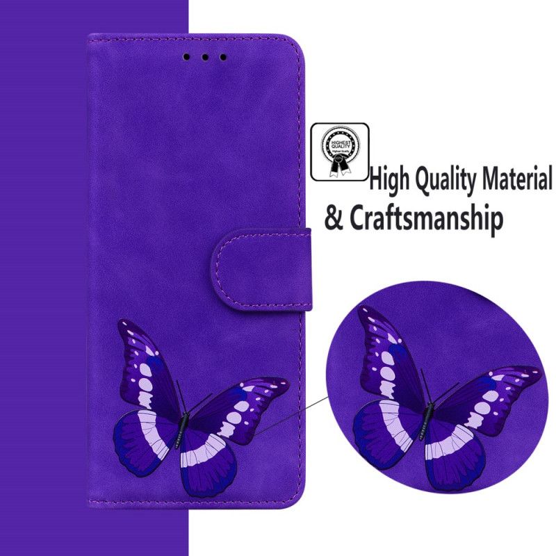 Kožené Puzdro Moto E40 / E30 / E20 Skin-touch Butterfly