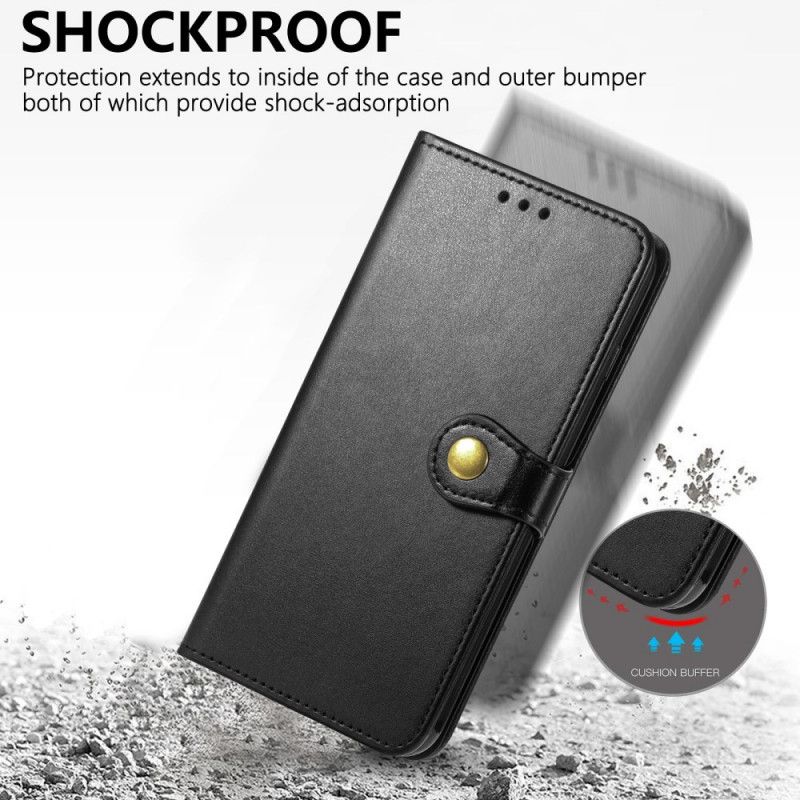 Peňaženkový Kryt Moto E40 / E30 / E20 Umelá Koža A Vintage Spona