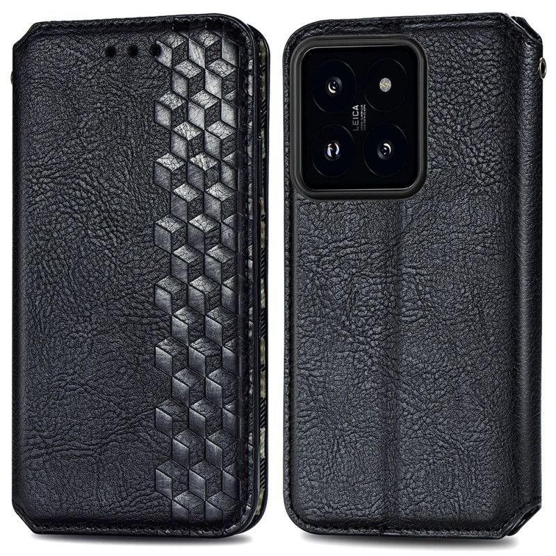 Kožené Puzdro Na Xiaomi 14t Vlys S Semišovým Efektom