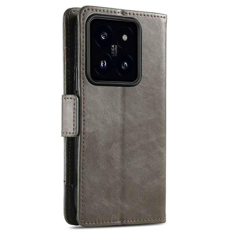 Kožené Puzdro Xiaomi 14t Kryt Na Mobil Dvojfarebné Caseneo