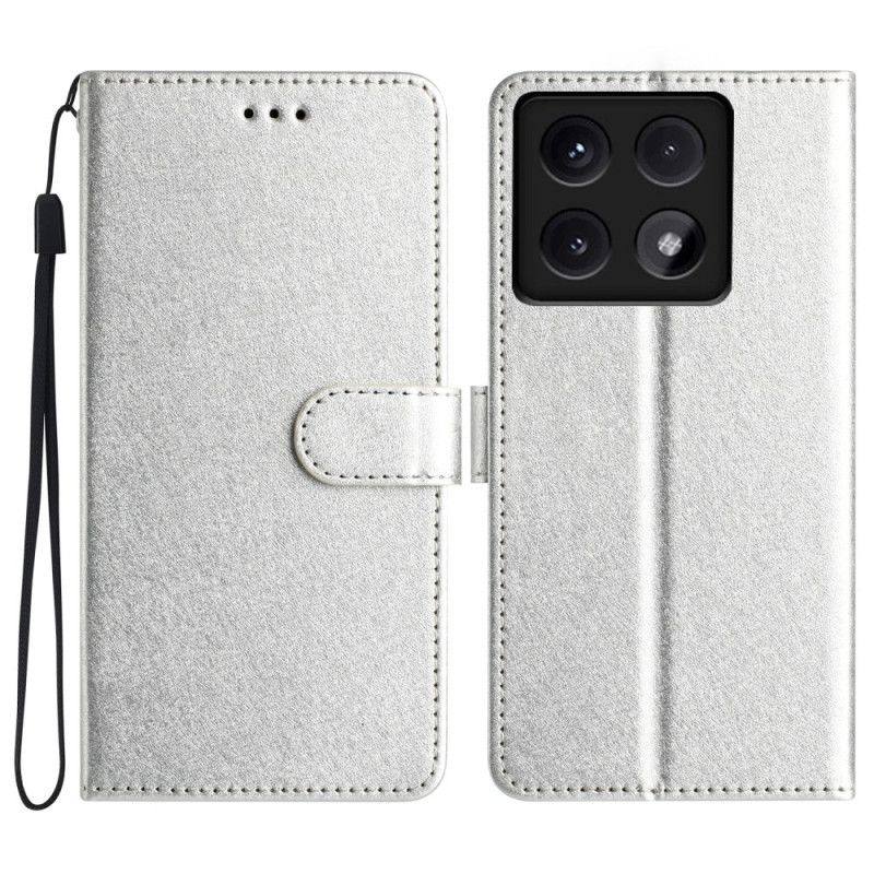 Kožené Puzdro Xiaomi 14t Kryt Na Mobil Páska S Hodvábnou Textúrou