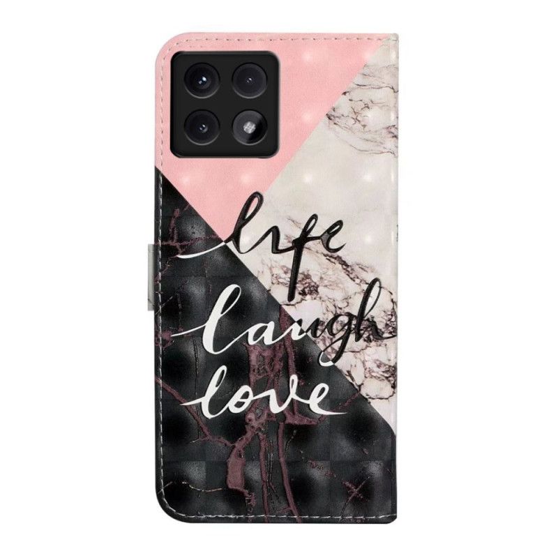 Puzdro Xiaomi 14t Trojfarebný Mramor