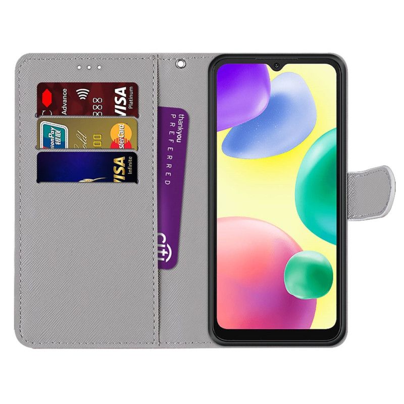 Kožené Puzdro Xiaomi Redmi 10A Popruhové Ruže