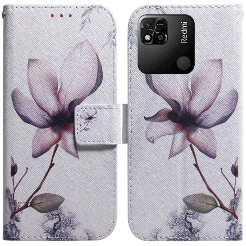 Kožené Puzdro Xiaomi Redmi 10A Ružový Kvet